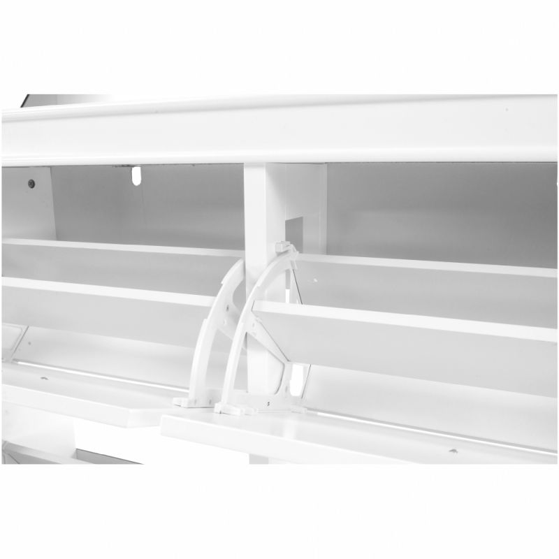 Botník, 105cm, 4-radový, biely, SEBER TYP 5
