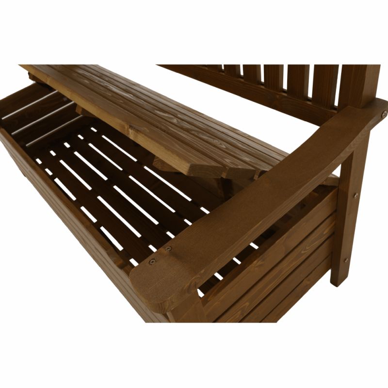 Záhradná lavička, 150cm, masív, hnedá, AMULA