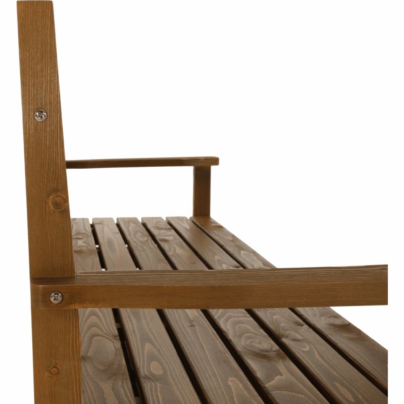 Záhradná lavička, 150cm, masív, hnedá, AMULA