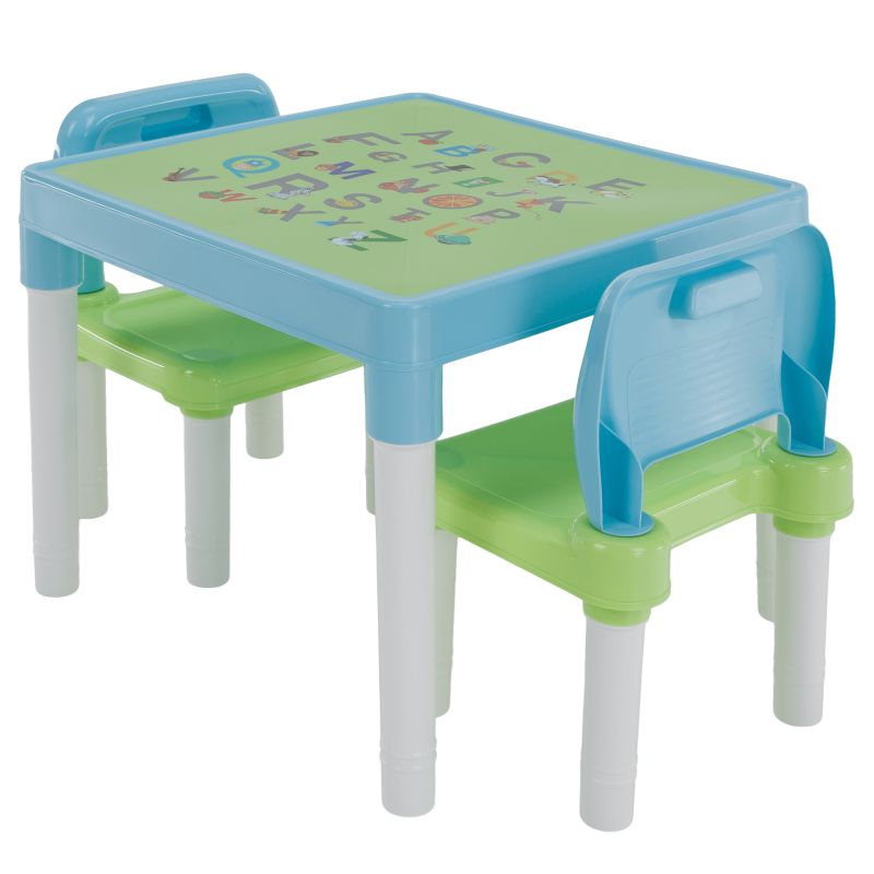 Detský set 1+2, 51x51cm, modrý, zelený, biely, plast, BALTO