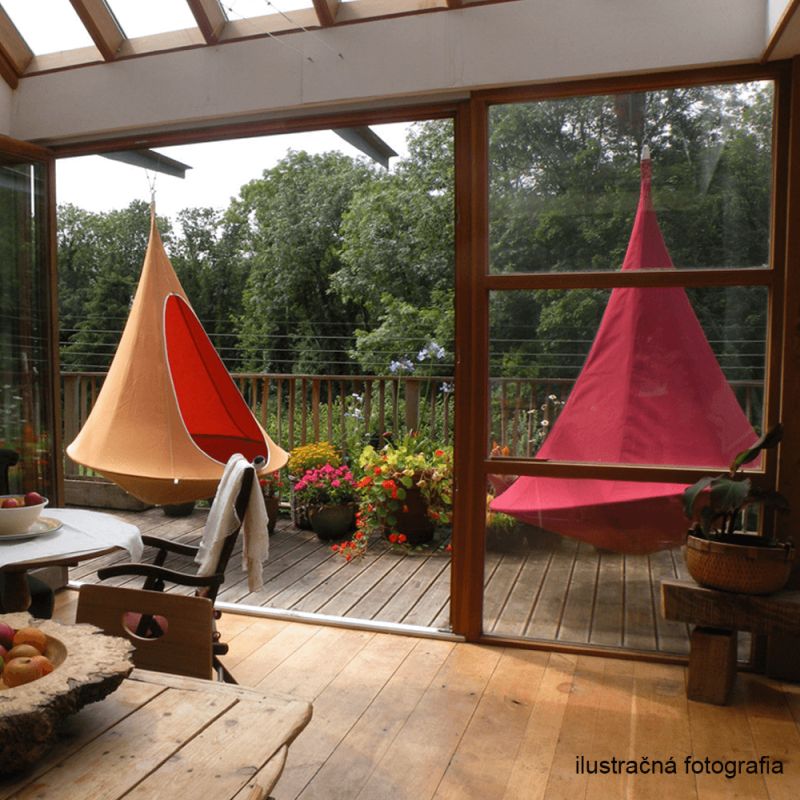 Závesné hojdacie kreslo, svetlosivá, KLORIN NEW BIG SIZE CACOON HAMMOCK