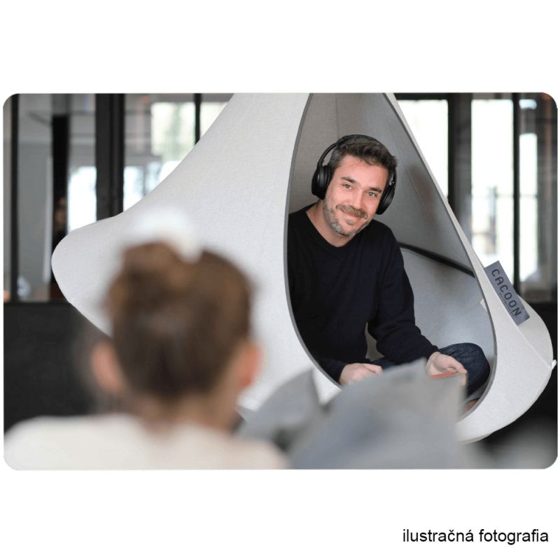 Závesné hojdacie kreslo, svetlosivá, KLORIN NEW BIG SIZE CACOON HAMMOCK