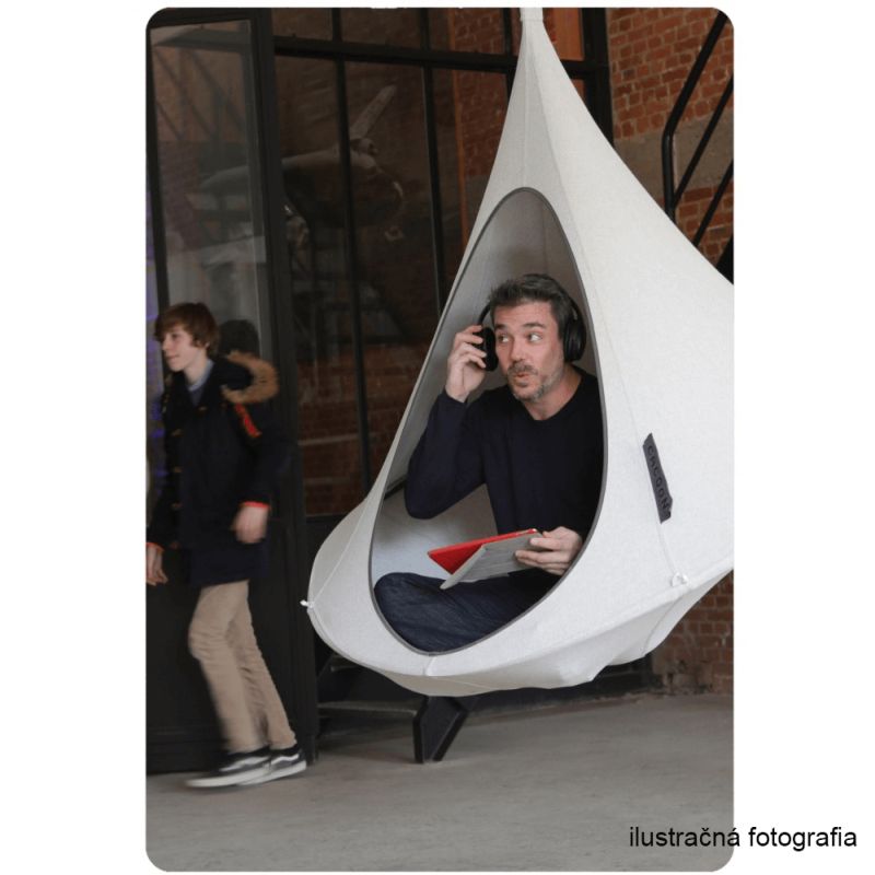 Závesné hojdacie kreslo, svetlosivá, KLORIN NEW BIG SIZE CACOON HAMMOCK