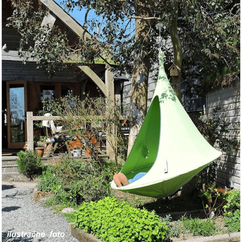 Závesné hojdacie kreslo, zelená, KLORIN NEW KLASIK CACOON HAMMOCK