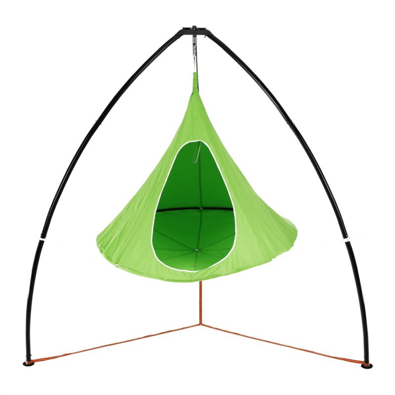 Závesné hojdacie kreslo, zelená, KLORIN NEW KLASIK CACOON HAMMOCK