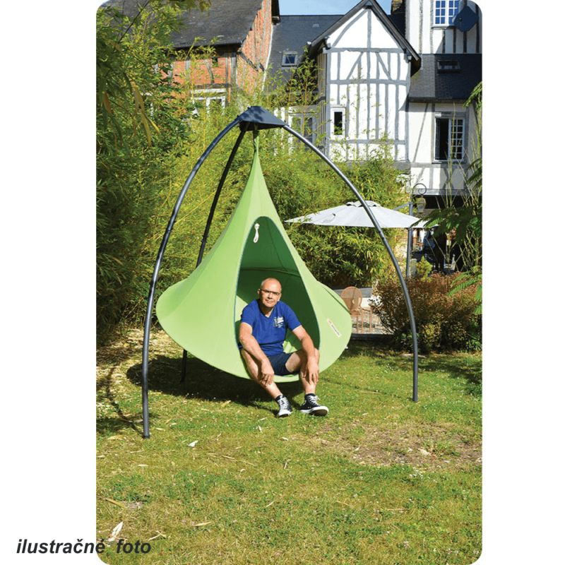 Závesné hojdacie kreslo, zelená, KLORIN NEW KLASIK CACOON HAMMOCK