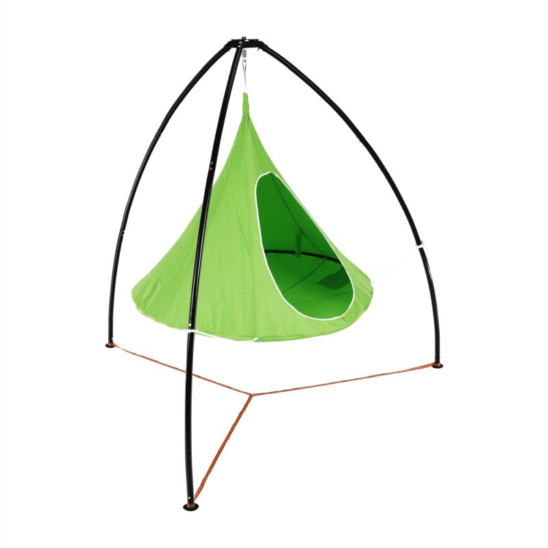 Závesné hojdacie kreslo, zelená, KLORIN NEW KLASIK CACOON HAMMOCK