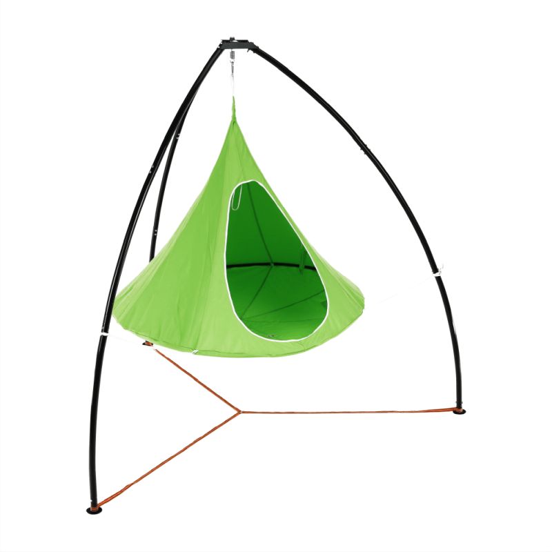 Závesné hojdacie kreslo, zelená, KLORIN NEW KLASIK CACOON HAMMOCK