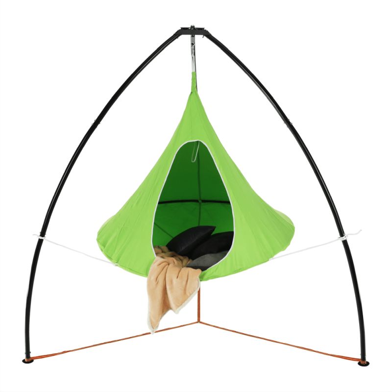 Závesné hojdacie kreslo, zelená, KLORIN NEW KLASIK CACOON HAMMOCK