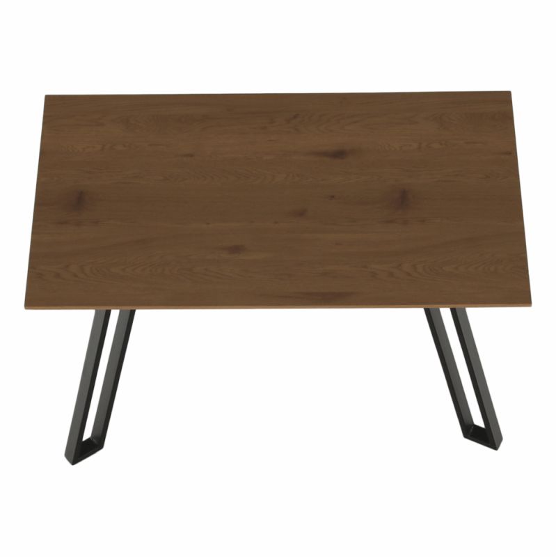 Jedálenský stôl, 140x83cm, MDF, dub, čierny, PEDAL
