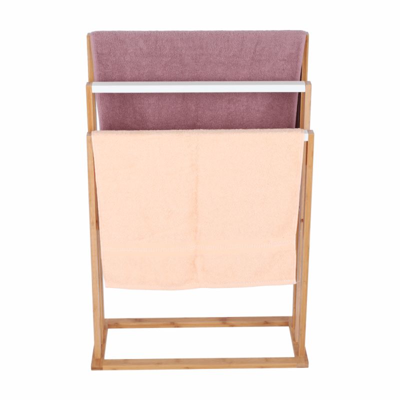 Stojan na uteráky, 54cm, bambus, prírodný, biely, KOMO NEW