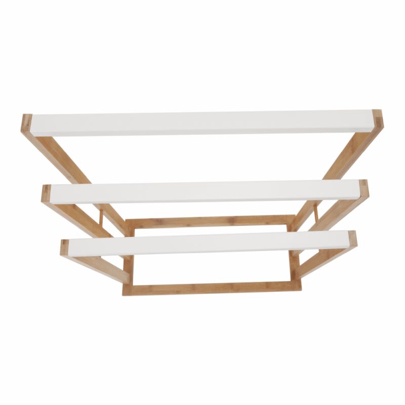 Stojan na uteráky, 54cm, bambus, prírodný, biely, KOMO NEW