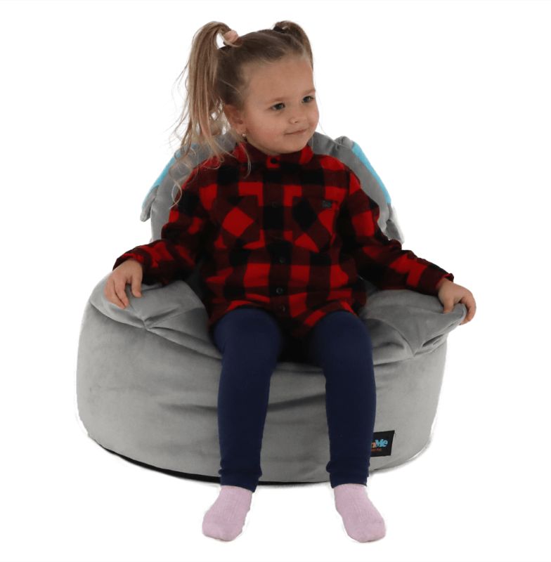 Sedací vak, 55cm, sivá látka, BABY TYP 2