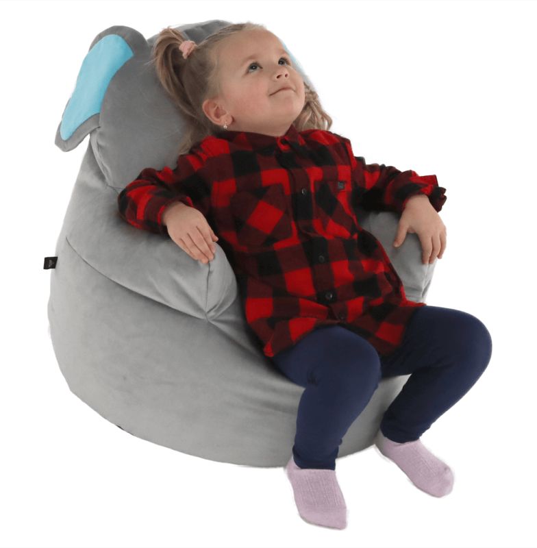 Sedací vak, 55cm, sivá látka, BABY TYP 2