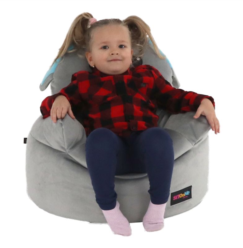 Sedací vak, 55cm, sivá látka, BABY TYP 2