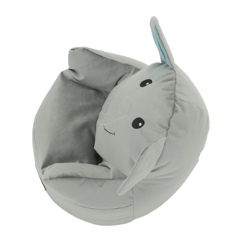 Sedací vak, 55cm, sivá látka, BABY TYP 2