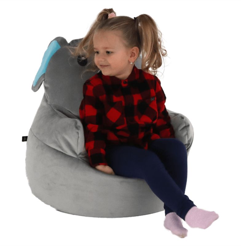 Sedací vak, 55cm, sivá látka, BABY TYP 2