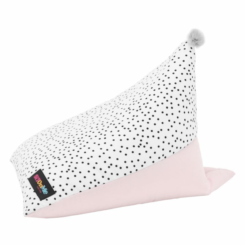 Sedací vak, 50cm, biely, ružový, sivý, POMPOM