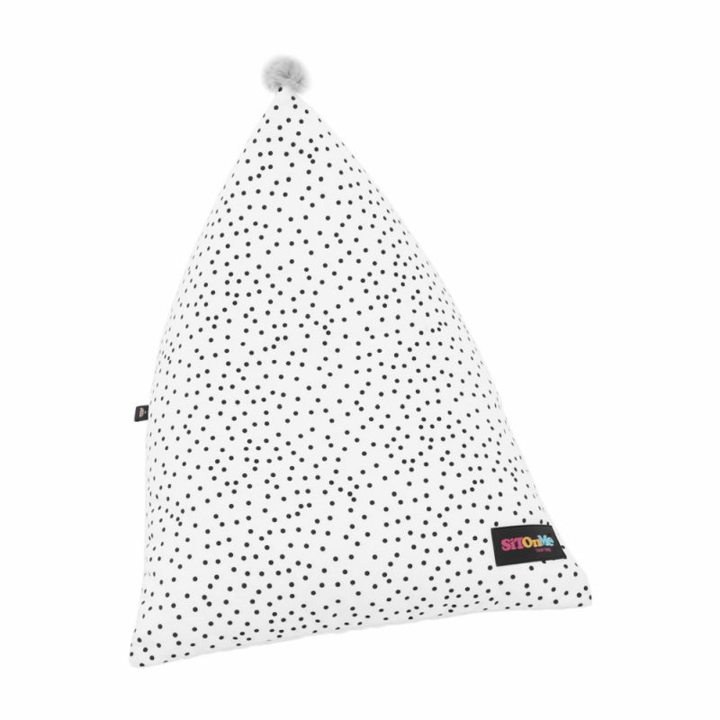 Sedací vak, 50cm, biely, ružový, sivý, POMPOM