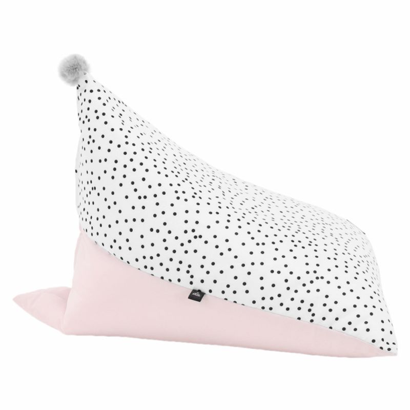 Sedací vak, 50cm, biely, ružový, sivý, POMPOM