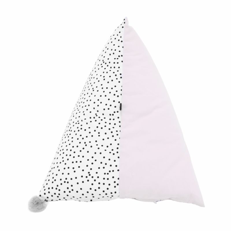 Sedací vak, 50cm, biely, ružový, sivý, POMPOM