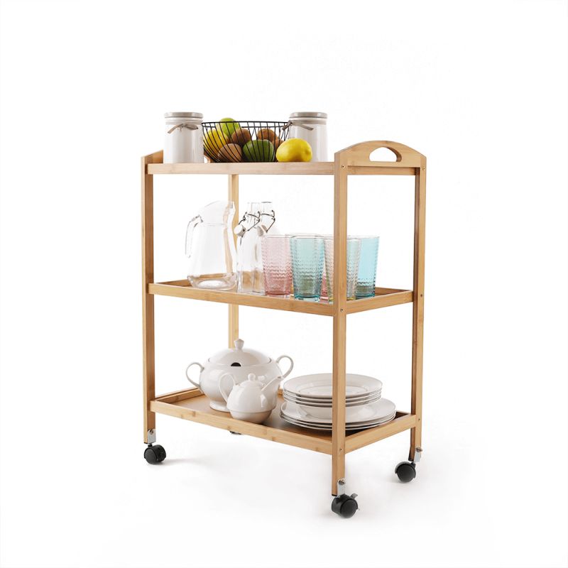 Servírovací vozík, 60cm, prírodný, MARSEL