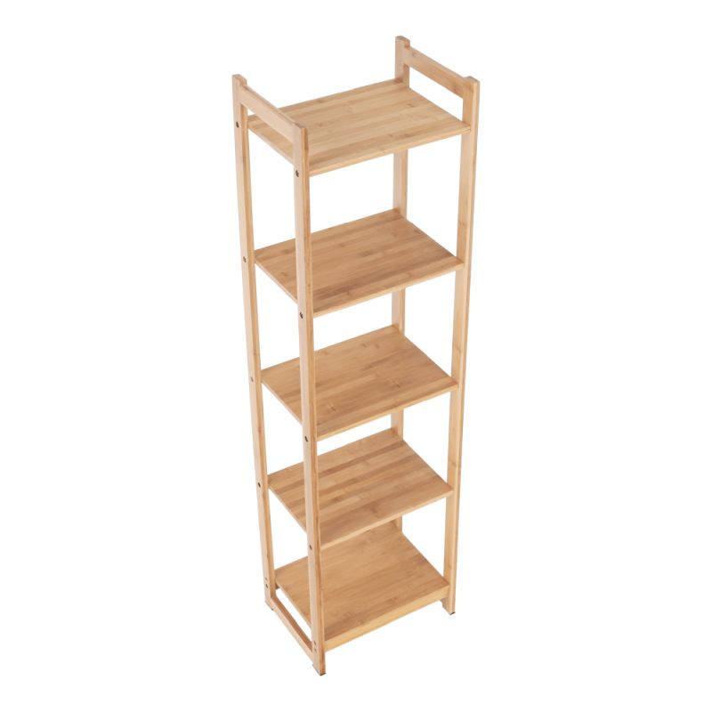 Regál, 35cm, 5-poličkový, prírodný bambus, IMPEROR TYP 3