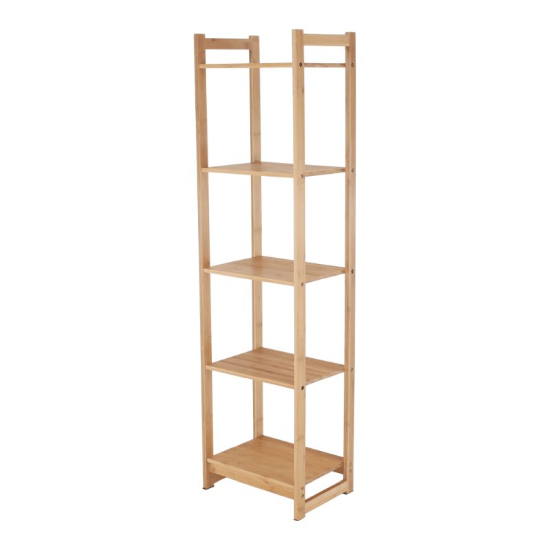 Regál, 35cm, 5-poličkový, prírodný bambus, IMPEROR TYP 3