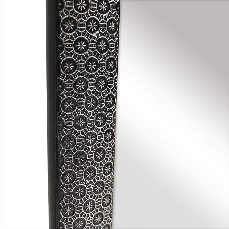 Stojanové zrkadlo, 40x150cm, čierne, LAVAL