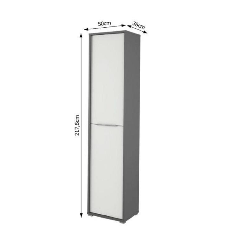 Skriňa, 50cm, policová, grafit, biela, RIOMA NEW TYP 06