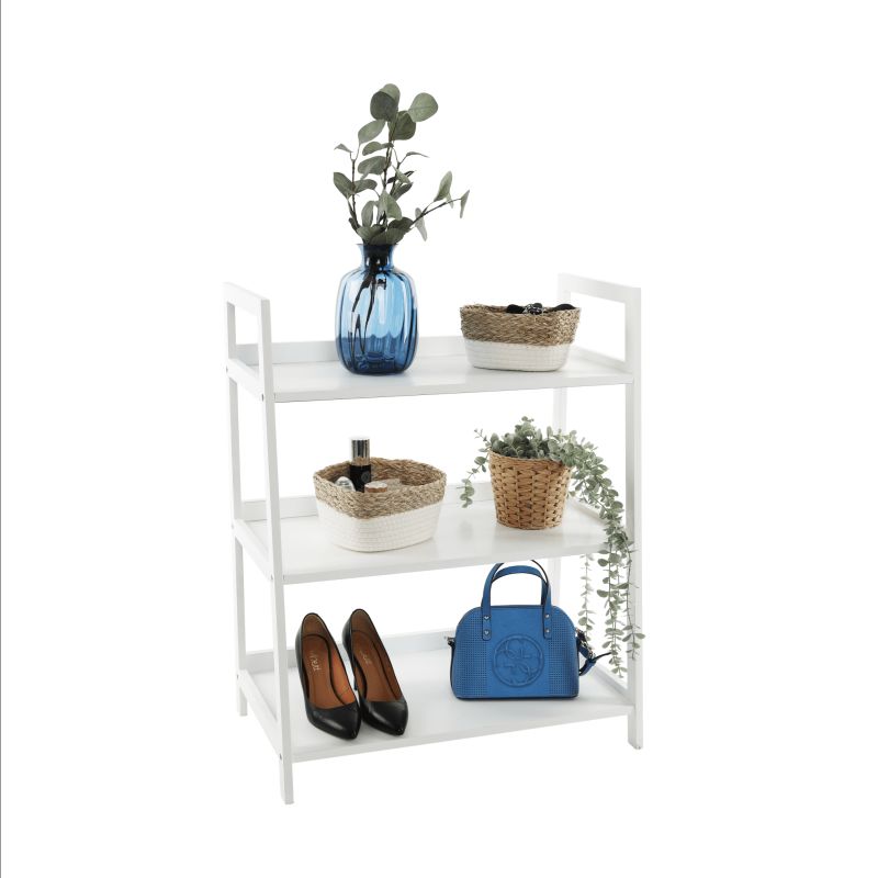 Regál, 63cm, 3-policový, biely, REON TYP 1