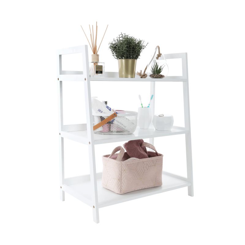 Regál, 63cm, 3-policový, biely, REON TYP 1