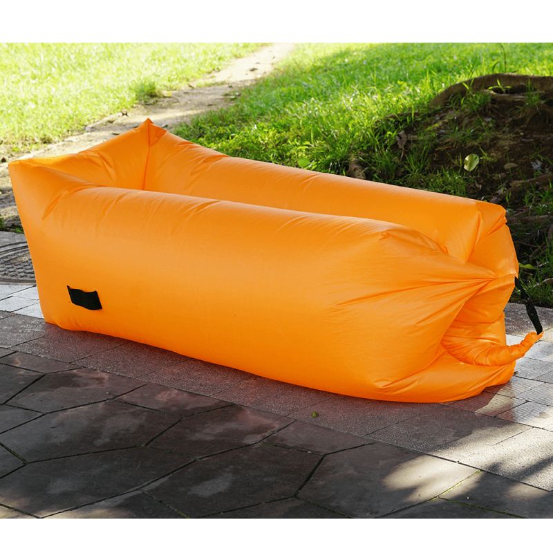 Nafukovací sedací vak, oranžový, LEBAG