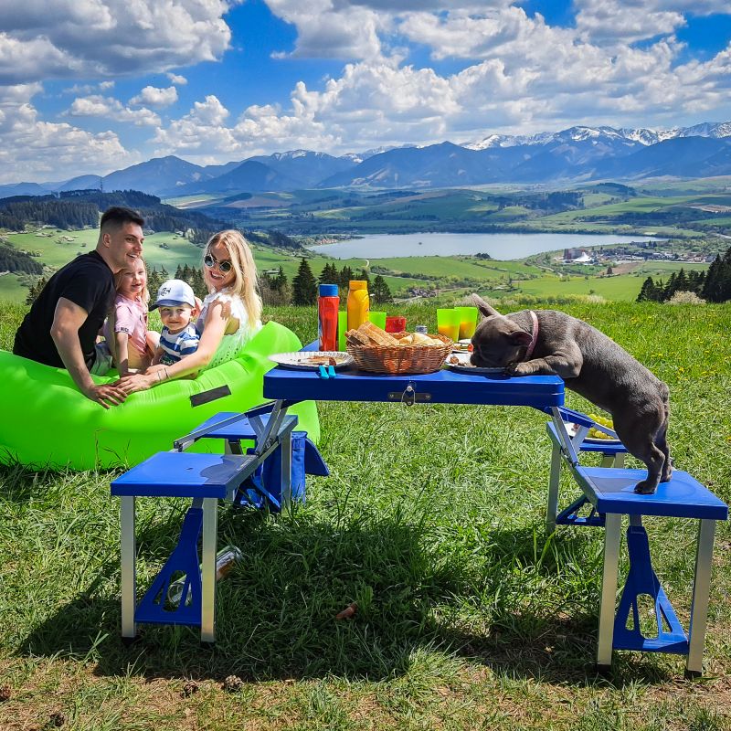 Nafukovací sedací vak, zelený, LEBAG