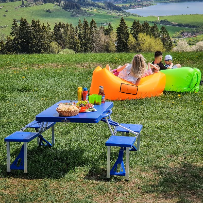 Nafukovací sedací vak, zelený, LEBAG