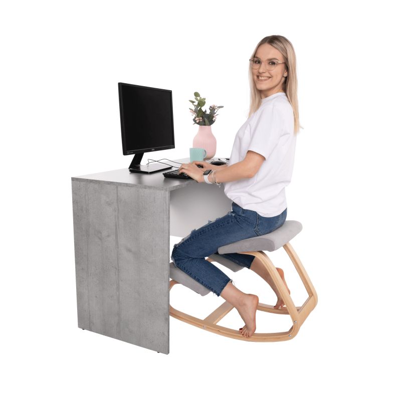 Balančná kľakačka, 50cm, sivohnedá Taupe látka, prírodná, RENAR