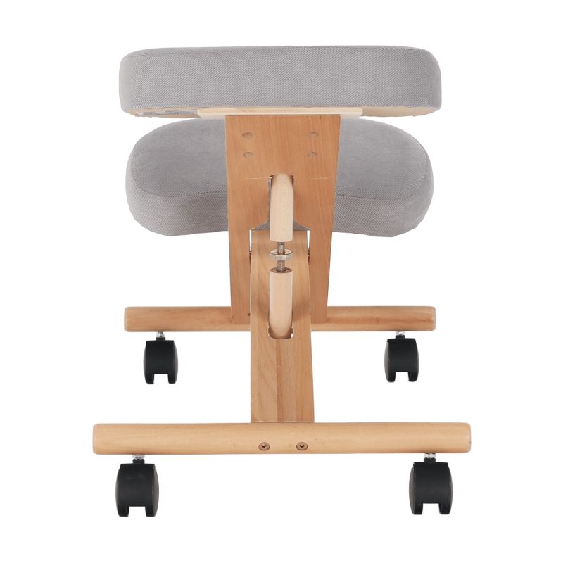Ergonomická kľakačka, sivohnedá Taupe látka, buk, FLONET