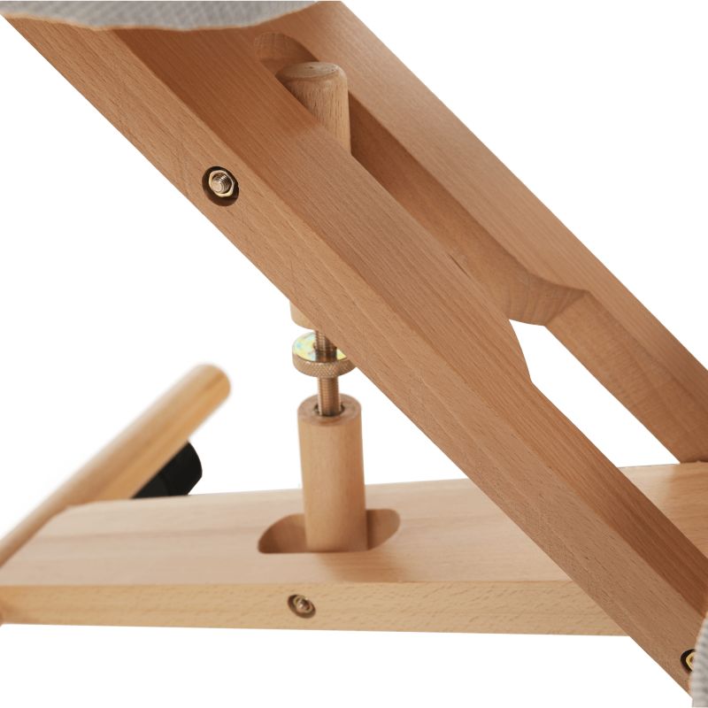 Ergonomická kľakačka, sivohnedá Taupe látka, buk, FLONET