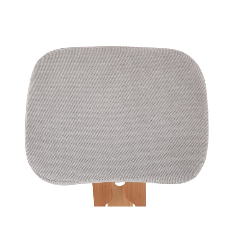 Ergonomická kľakačka, sivohnedá Taupe látka, buk, FLONET