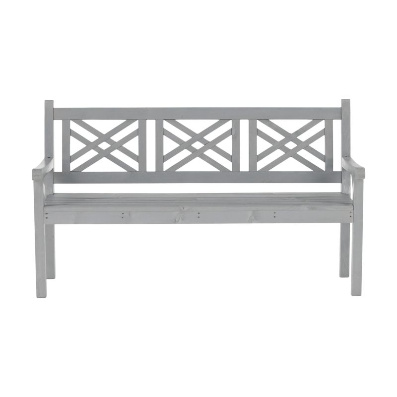 Záhradná lavička, 150cm, masív, sivý, FABLA
