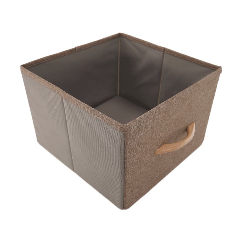 Komoda, 80cm, látkové šuplíky, čierna, béžová, hnedá, HAZEL TYP 3
