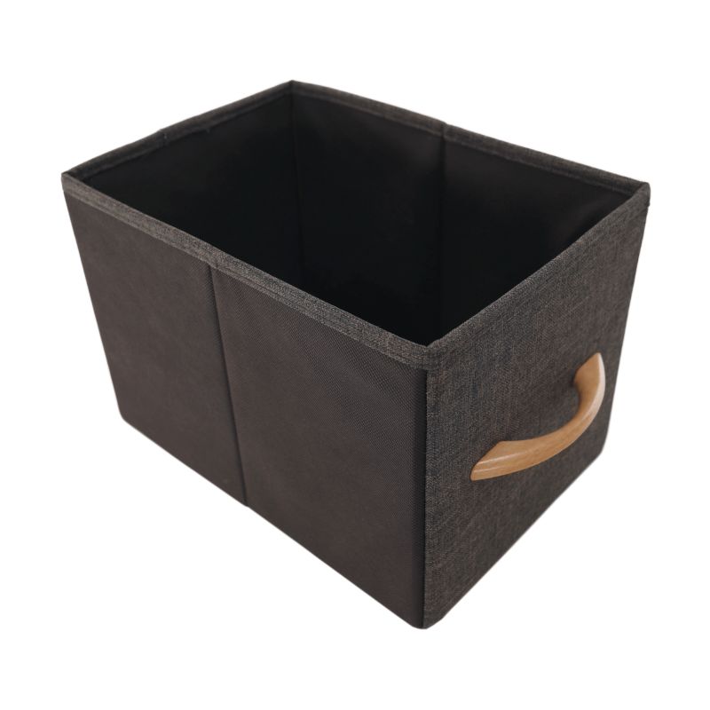 Komoda, 80cm, látkové šuplíky, čierna, béžová, hnedá, HAZEL TYP 3