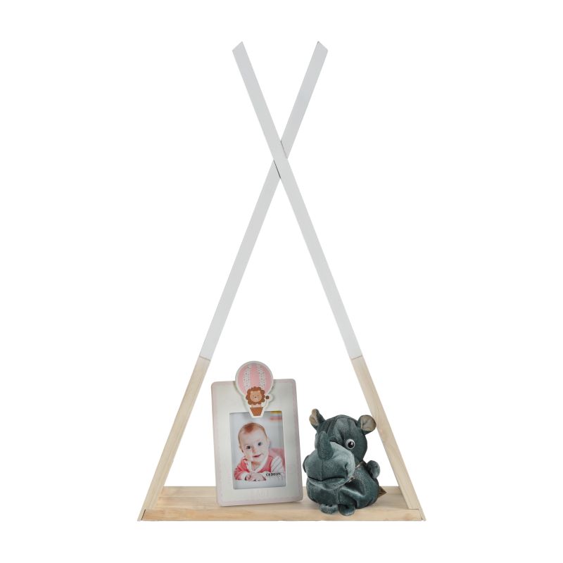 Polička, 33cm, detská, biela, prírodná, JOLI