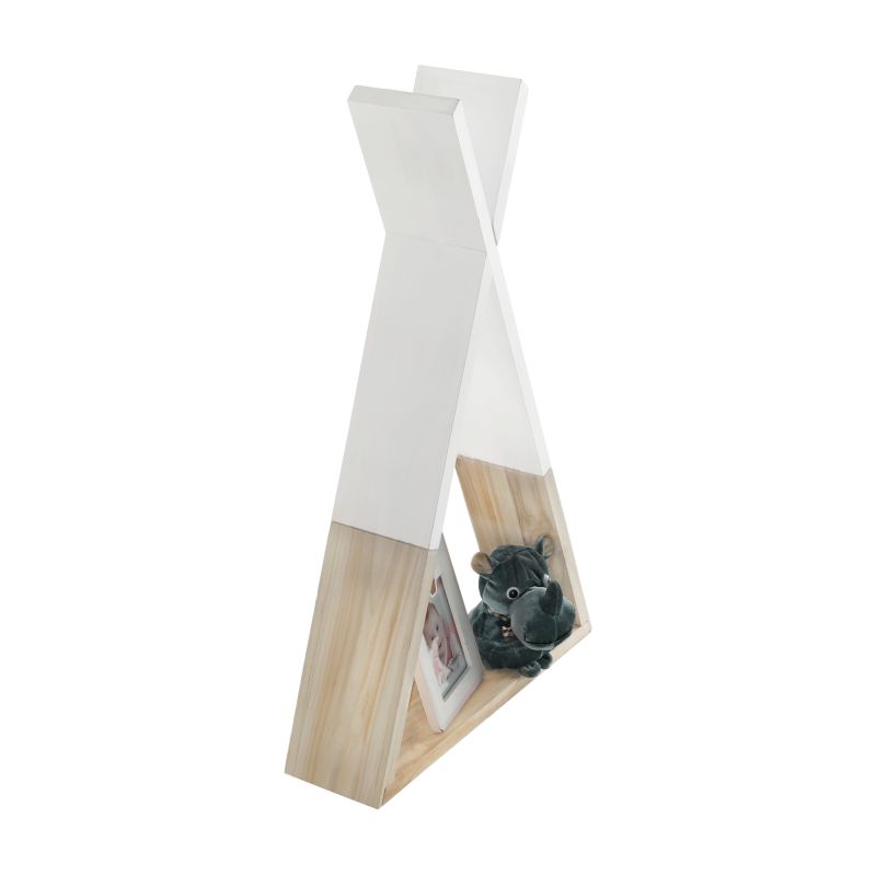 Polička, 33cm, detská, biela, prírodná, JOLI