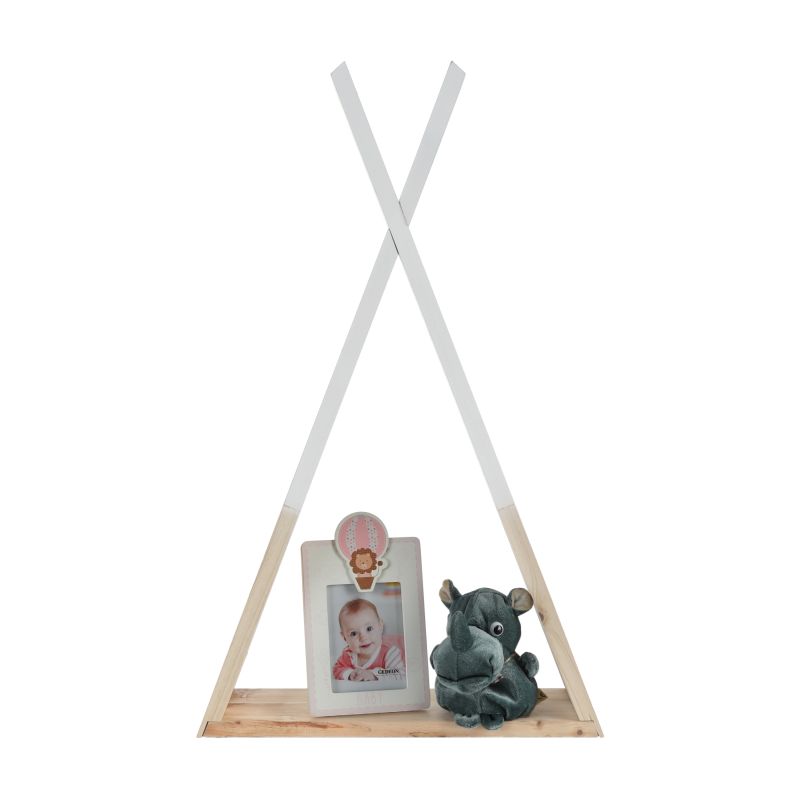 Polička, 33cm, detská, biela, prírodná, JOLI