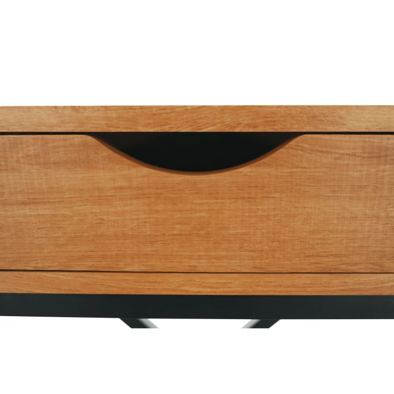 Príručný, nočný stolík, 50cm, dub, čierny, VIRED