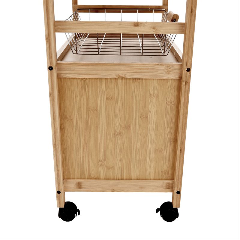 Servírovací vozík, 56cm, prírodný, NAVID
