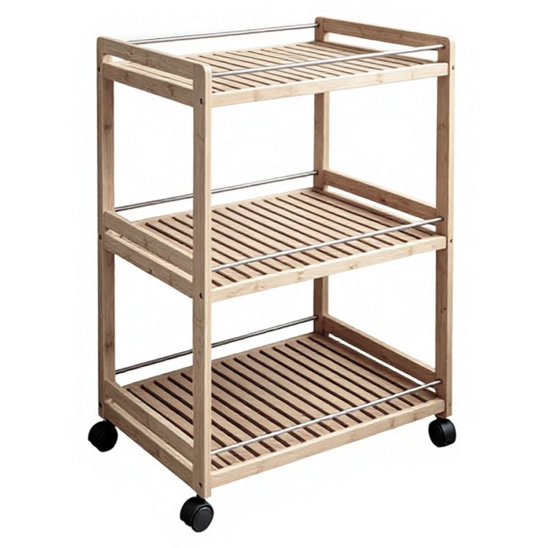 Servírovací vozík, 47cm, prírodný, bambus, NASHY
