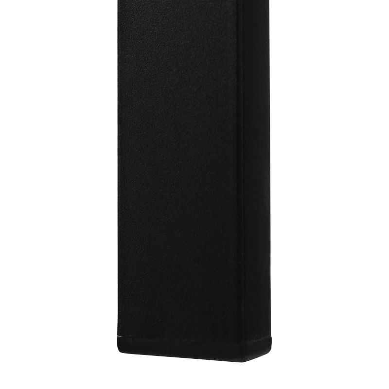 Záhradná lavička, so stolíkom, 150 cm, kov, čierna, DAGNO