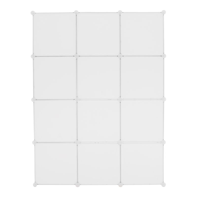 Detská modulárna skriňa, 107cm, biela, hnedý vzor, KITARO